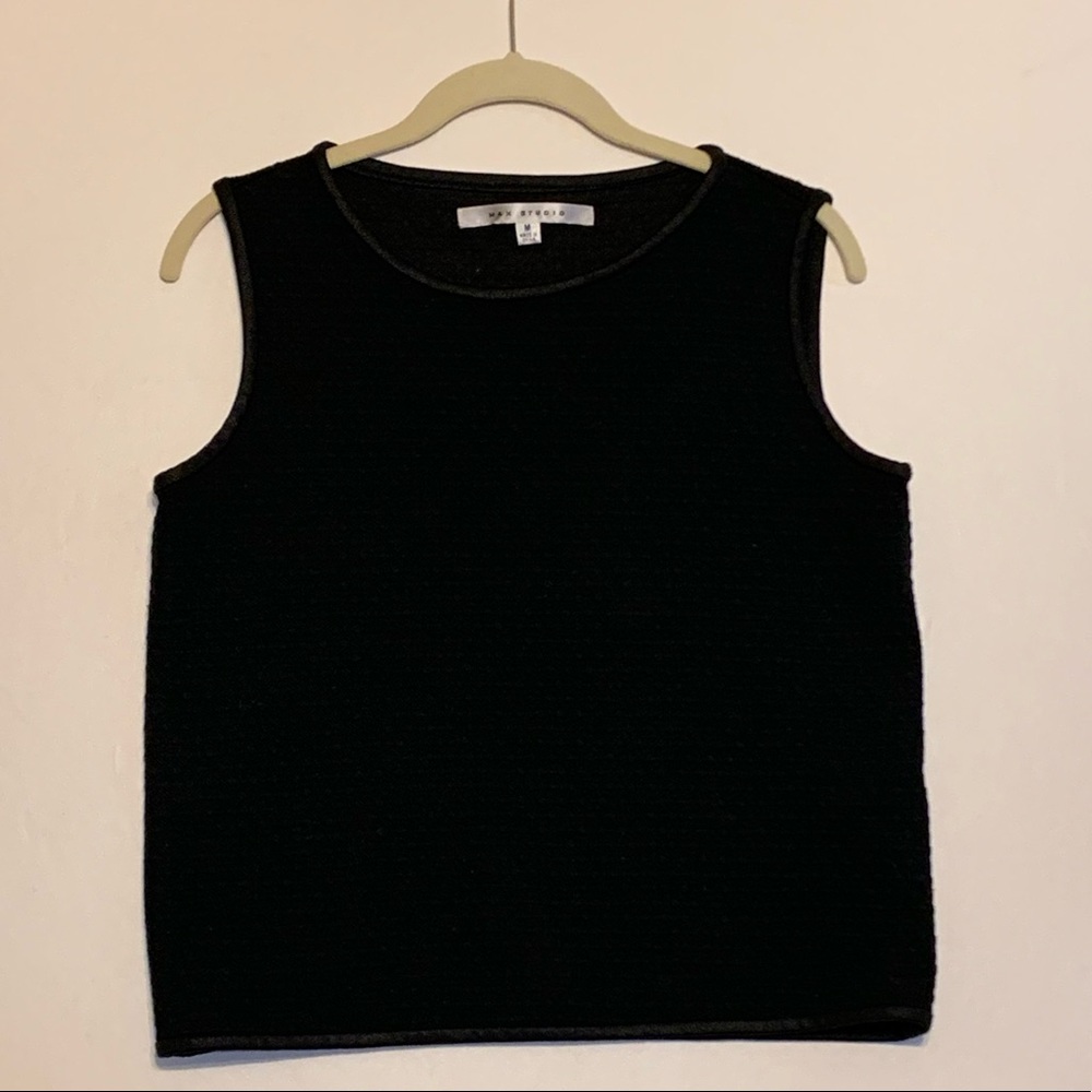 Black Knit Sleeveless Tank